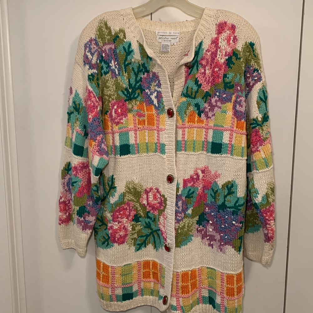Hand knit vintage Jennifer Reed sweater